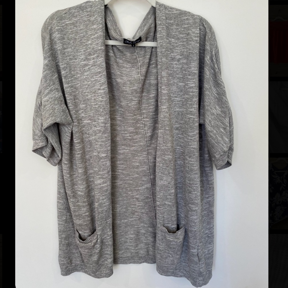 Grey cardigan with pockets, size small